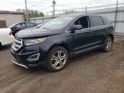 Salvage cars for sale at New Britain, CT auction: 2017 Ford Edge Titanium