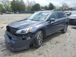 Subaru Vehiculos salvage en venta: 2017 Subaru Outback 2.5I Limited