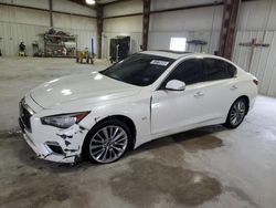 Salvage cars for sale from Copart Haslet, TX: 2018 Infiniti Q50 Luxe