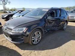 Salvage cars for sale from Copart San Martin, CA: 2015 Volkswagen Golf Sportwagen TDI S