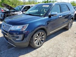 Salvage cars for sale at Cahokia Heights, IL auction: 2017 Ford Explorer Platinum