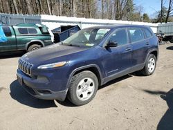 Salvage cars for sale at Center Rutland, VT auction: 2015 Jeep Cherokee Sport