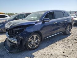 Salvage cars for sale at Cahokia Heights, IL auction: 2017 Acura MDX Technology