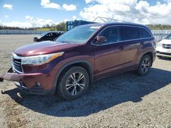 Salvage cars for sale at Anderson, CA auction: 2016 Toyota Highlander XLE