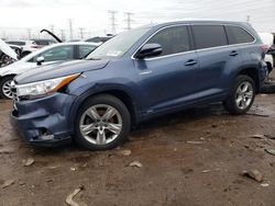 Salvage cars for sale from Copart Elgin, IL: 2016 Toyota Highlander Hybrid Limited