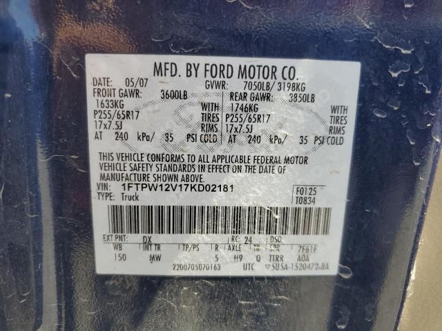 2007 Ford F150 Supercrew