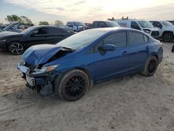Salvage cars for sale from Copart Haslet, TX: 2015 Honda Civic LX