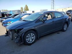 Salvage cars for sale from Copart Hayward, CA: 2012 Honda Civic LX