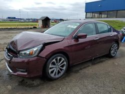 Salvage cars for sale from Copart Woodhaven, MI: 2015 Honda Accord Sport