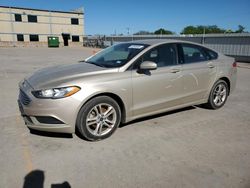 Salvage cars for sale at Wilmer, TX auction: 2018 Ford Fusion SE