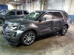 Salvage cars for sale at Woodhaven, MI auction: 2017 Ford Explorer Sport