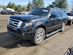 Salvage cars for sale from Copart Denver, CO: 2013 Ford Expedition EL Limited