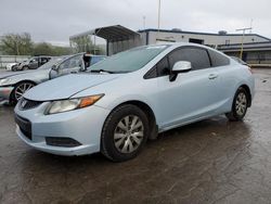 Honda Civic LX salvage cars for sale: 2012 Honda Civic LX