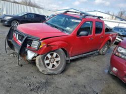 Salvage trucks for sale at Albany, NY auction: 2008 Nissan Frontier Crew Cab LE