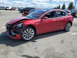 Salvage cars for sale at Rancho Cucamonga, CA auction: 2018 Tesla Model 3