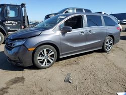 Salvage cars for sale at Woodhaven, MI auction: 2022 Honda Odyssey Touring
