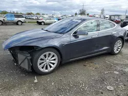 Salvage cars for sale at Eugene, OR auction: 2015 Tesla Model S