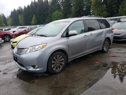 Salvage cars for sale at Arlington, WA auction: 2011 Toyota Sienna XLE