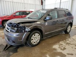 Salvage cars for sale from Copart Franklin, WI: 2018 Dodge Journey SE