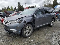 Salvage cars for sale from Copart Graham, WA: 2011 Toyota Highlander Limited