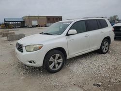 Salvage cars for sale from Copart Kansas City, KS: 2008 Toyota Highlander Sport