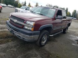 Chevrolet salvage cars for sale: 2003 Chevrolet Silverado K2500 Heavy Duty