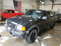 Salvage cars for sale at Mcfarland, WI auction: 2002 Ford Ranger Super Cab