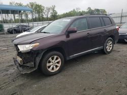 Salvage cars for sale from Copart Spartanburg, SC: 2013 Toyota Highlander Base