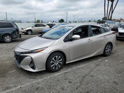 Salvage cars for sale from Copart Van Nuys, CA: 2020 Toyota Prius Prime LE