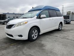 Salvage cars for sale from Copart Sun Valley, CA: 2011 Toyota Sienna LE
