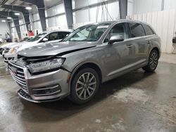 Salvage cars for sale from Copart Ham Lake, MN: 2017 Audi Q7 Prestige