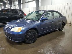 Salvage cars for sale from Copart Ham Lake, MN: 2001 Honda Civic EX