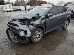 Salvage cars for sale at New Britain, CT auction: 2018 Toyota Rav4 HV LE