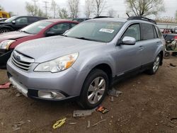 Salvage cars for sale from Copart Elgin, IL: 2012 Subaru Outback 2.5I Limited