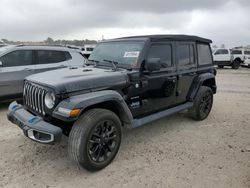 Salvage cars for sale at Houston, TX auction: 2022 Jeep Wrangler Unlimited Sahara 4XE