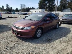 Honda Civic LX salvage cars for sale: 2012 Honda Civic LX