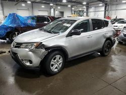 Salvage cars for sale at Ham Lake, MN auction: 2015 Toyota Rav4 LE