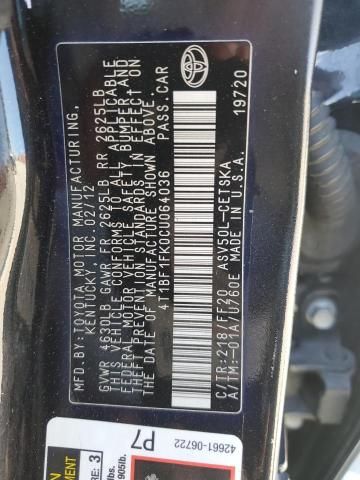 2012 Toyota Camry Base