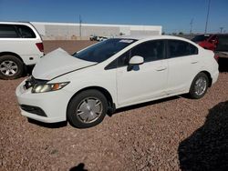 Salvage cars for sale at auction: 2013 Honda Civic HF