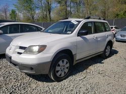 Salvage cars for sale at Waldorf, MD auction: 2004 Mitsubishi Outlander LS