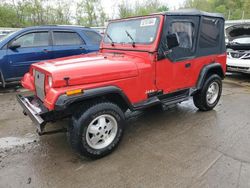 Salvage cars for sale at Ellwood City, PA auction: 1995 Jeep Wrangler / YJ S
