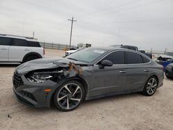 Salvage cars for sale at Andrews, TX auction: 2021 Hyundai Sonata SEL Plus