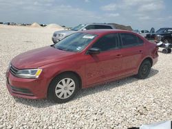 Salvage cars for sale at Temple, TX auction: 2016 Volkswagen Jetta S