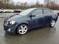 Salvage cars for sale at East Granby, CT auction: 2016 Chevrolet Sonic LTZ