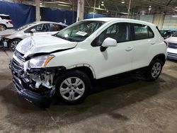 Salvage cars for sale from Copart Woodhaven, MI: 2016 Chevrolet Trax LS