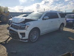 Salvage cars for sale from Copart Arlington, WA: 2022 Ford Expedition Max Platinum