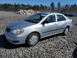 Salvage cars for sale at Windham, ME auction: 2007 Toyota Corolla CE