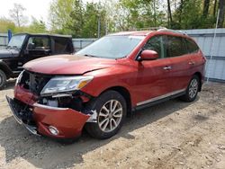 Salvage cars for sale from Copart Lyman, ME: 2015 Nissan Pathfinder S