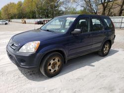 Salvage cars for sale at North Billerica, MA auction: 2005 Honda CR-V LX