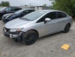 Salvage cars for sale from Copart Arlington, WA: 2014 Honda Civic LX